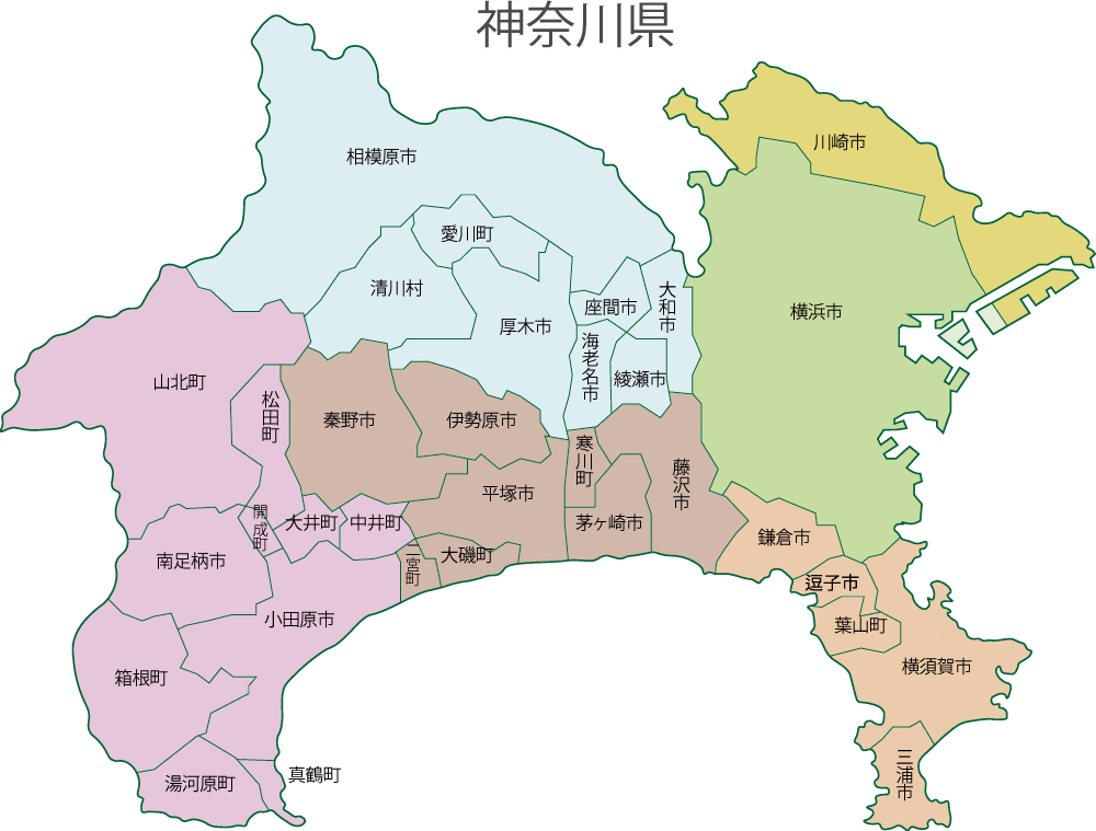 神奈川県全体地図